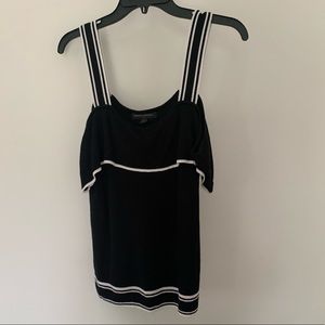 Banana republic black and white striped top